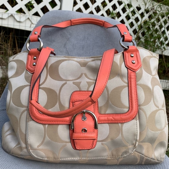 Coach Handbags - Coach Cambell Signature Satchel